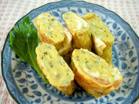 梅干しと塩昆布入りたまご焼き